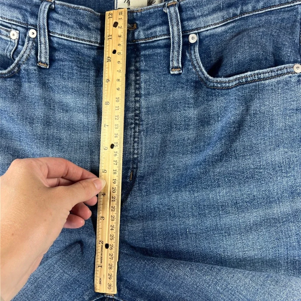 Madewell Slim Wide-Leg Crop Jeans Womens 31 Medium Wash Blue Denim High Rise